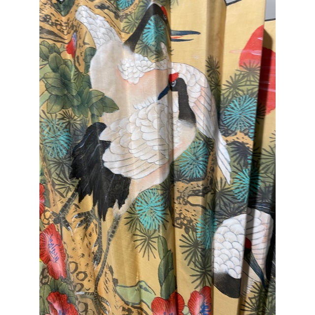 1960s Chinese Storks Wall Fan For Sale - Image 4 of 8