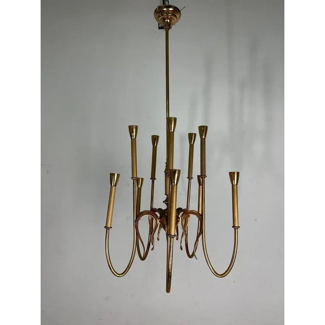 1950s 10-Light Chandelier by Ulrich For Sale - Image 5 of 14