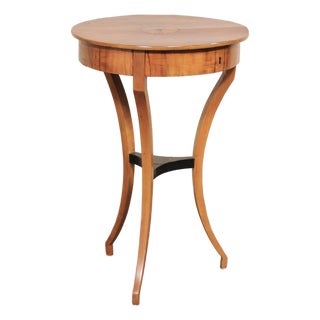Italian Round Side Table W/Inlays, 19th C. For Sale