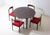 Set of 4 dining chairs by Dino Cavalli, Italy, 1970s, in wooden frames with a simple construction and slightly curved...