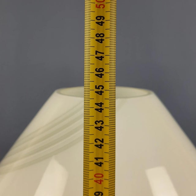 Modern Striped Opal Murano Glass Mushroom Lamp, 1970s For Sale - Image 15 of 16