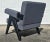 Early 21st Century Klarel Chandigarh Grey & Black Upholstered Lounge Chair For Sale - Image 5 of 10