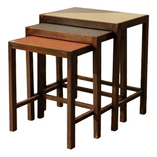 20th Century Art Deco Nesting Tables, Czechoslovakia, 1940, Set of 3 For Sale