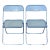 Italian Plia Folding Chairs by Giancarlo Piretti for Anonima Castelli Italy Lucite Chrome - A Pair For Sale