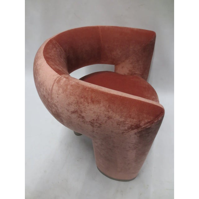 Italian Via Del Corso Chair in Pink Velvet by Man of Parts For Sale - Image 3 of 9