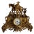 Gilded Antimony Mantel Clock For Sale
