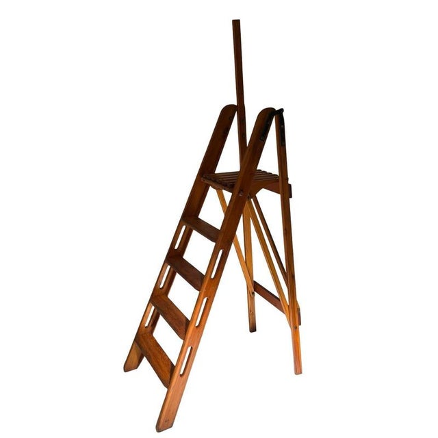 Antique Foldable Library Stairs from Fa. Eikenberg & Zoon, Early 1900s For Sale - Image 3 of 11