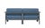 Sardinia Aluminum Frame Outdoor 74" Love Seat / Sofa - Blue Cushions For Sale - Image 12 of 14