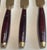 Mid 20th Century Rosewood & Brass Individual Butter Cream Desert Knives Set of 4 For Sale - Image 6 of 9