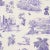 Schumacher x Victor Glemaud Toussaint Toile Wallpaper in Purple on Cream - Sample For Sale