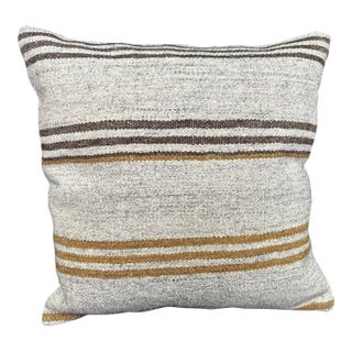 Turkish Hemp Pillow Cushion Natural Beige Brown Cushion Cover 20"x20" For Sale