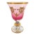 Vintage Italian Medici Mouth Blown 24k Gold Cranberry Glass Goblet Vase For Sale