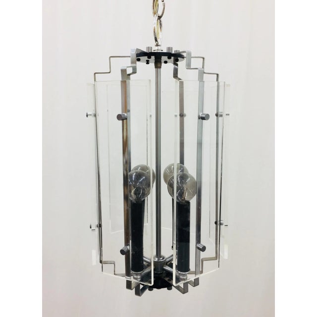 Silver Vintage Mid-Century Modern Hanging Fixture For Sale - Image 8 of 8