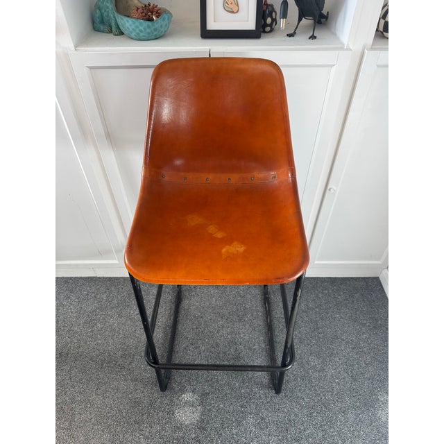 Vintage Industrial Bar Stools 72cm Seat – Original Patina – Set of 4 For Sale - Image 12 of 16