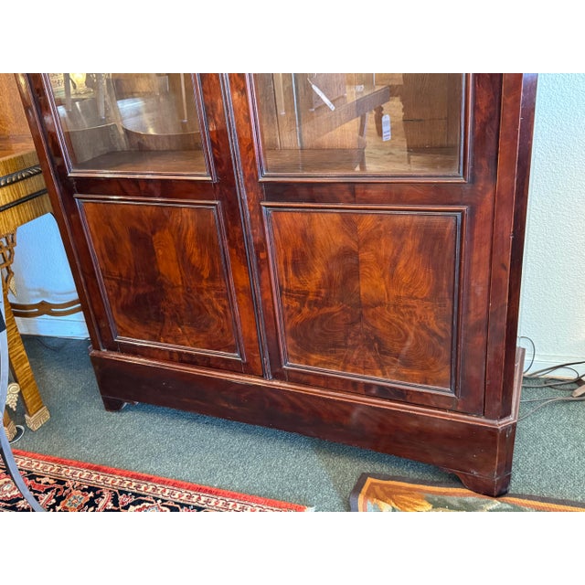 19th Century Rosewood + Mahogany Restored Library Cabinet For Sale - Image 10 of 12