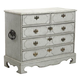 Scandinavian Chest with Iron Handles, 18th Century For Sale