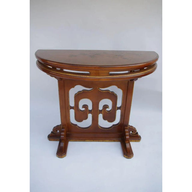 Antique Half-Moon Console Tables, Set of 2 For Sale - Image 3 of 7