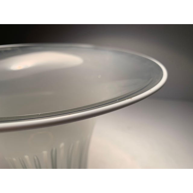 White Murano Glass Table Top Torcheres - A Pair For Sale - Image 8 of 8