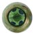 Green 11 1/2" Millefiore Italian Murano Glass Vase With Gold Flecks For Sale - Image 8 of 10
