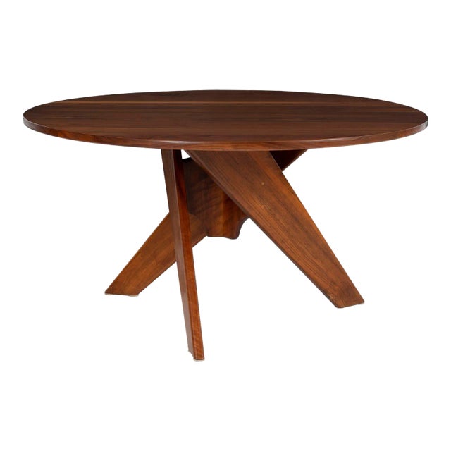 Arthur Espent Carpenter Three Leg Table Walnut Dining Table 1960 For Sale