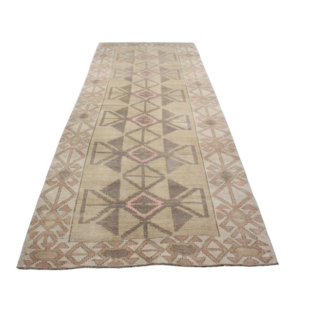 Vintage Turkish Rug Runner - 61.5"x149" For Sale