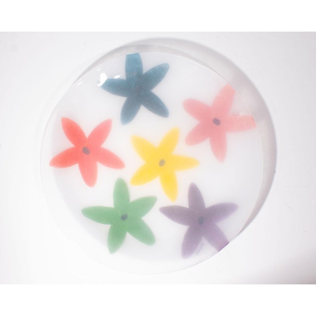 Contemporary Kosta Boda Flower Glass Plate by Anne Nilsson For Sale - Image 3 of 6