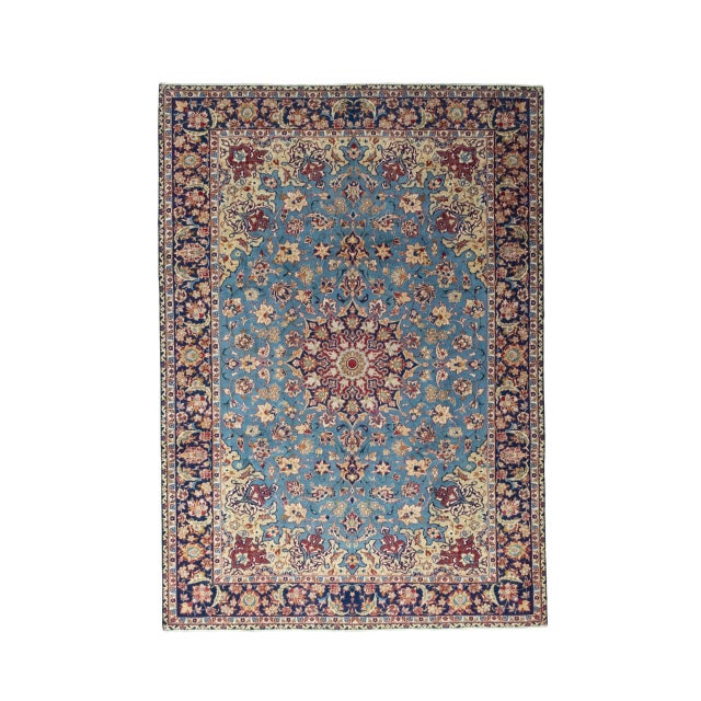 Middle Eastern Hand-Knotted Isfahan Rug For Sale - Image 14 of 14