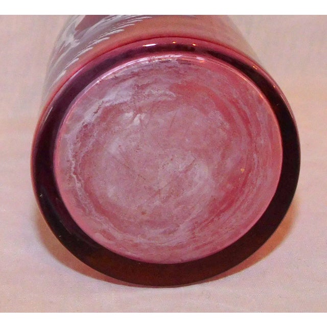 Glass Late 19th Century Mary Gregory Victorian Glass Decanter For Sale - Image 7 of 8