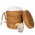 Artifacts Rattan Ice Bucket with Tongs in Honey Brown 10" - 2 Pieces For Sale - Image 4 of 5