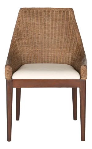Rattan Sloping Chair in Brown
