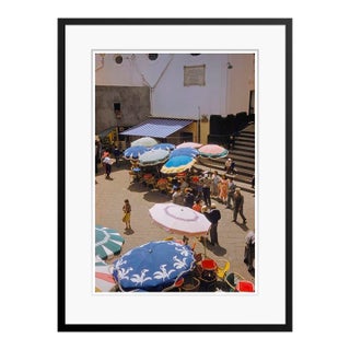 Toni Frissell 'Street Cafés in Capri' Archival Pigment Print Framed in Black For Sale