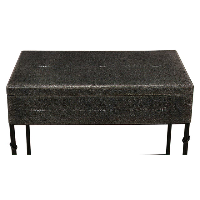 Not Yet Made - Made To Order Embossed Leather Box on Stand For Sale - Image 5 of 9