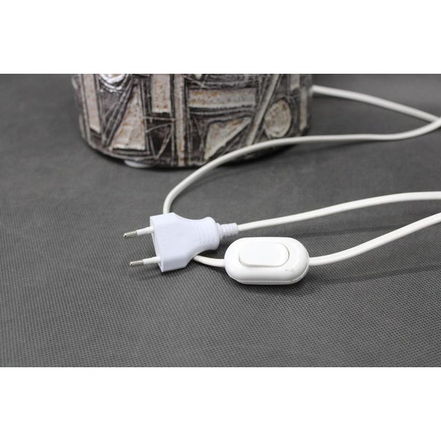 Ceramic Table Lamp with Fabric Lampshade from Axella, Denmark, 1970s For Sale - Image 11 of 15