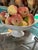 Up for consideration is a beautiful vintage ceramic fruit bowl with peaches. This would look lovely in your home and it is...