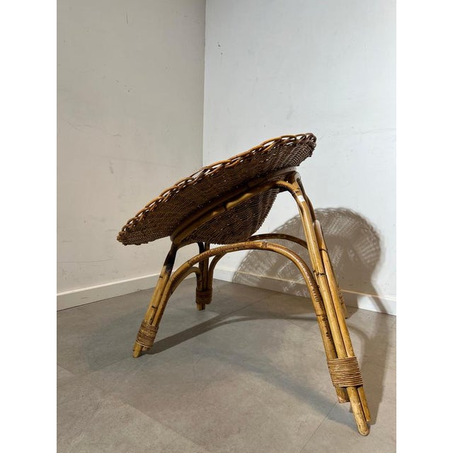 Vintage Rattan Lounge Chair For Sale - Image 4 of 5