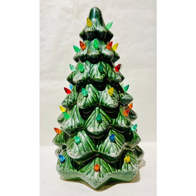 Vintage Ceramic Christmas Tree Decor With Lights! Chairish
