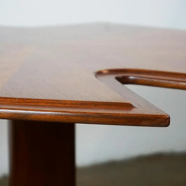 Mid-Century Austrian Walnut and Brass Coffee Table by Oswald Haerdtl For Sale - Image 11 of 14