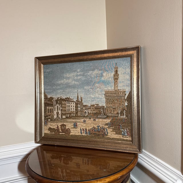 Vintage Italian Framed Needlepoint Textile For Sale In Atlanta - Image 6 of 10
