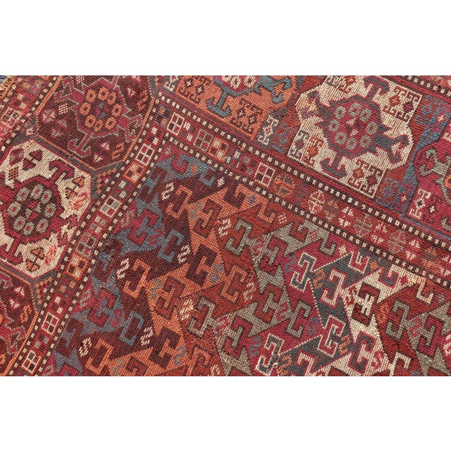 Antique Persian Kurdish Rug With Vibrant Tribal Motifs and Rich Color 4'1 X 9'9 For Sale - Image 12 of 12