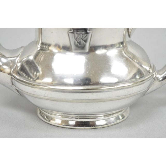 Silver Antique Pennsylvania Railroad PRR Reed & Barton Small Silver Plated Teapot For Sale - Image 8 of 16