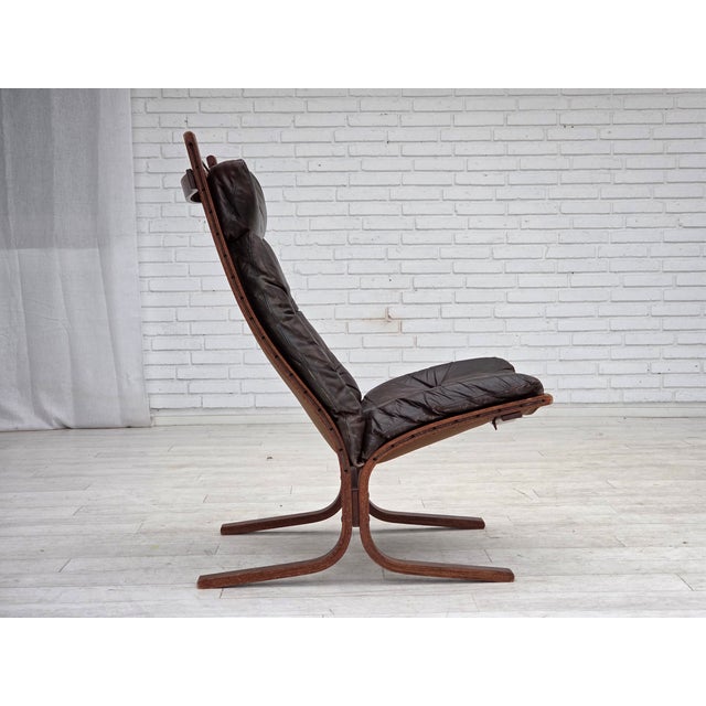 Norwegian Siesta Lounge Chair in Leather by Ingmar Relling for Westnofa, 1970s For Sale - Image 11 of 18