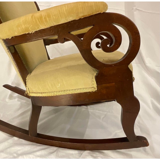 1910s Antique Rocking Chair For Sale - Image 5 of 6