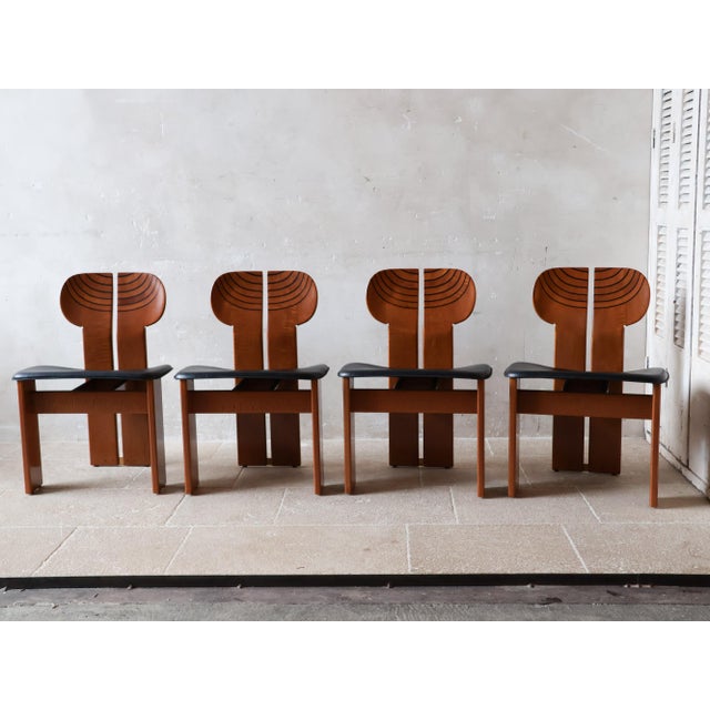 Artona Series Africa Dining Chairs by Afra and Tobia Scarpa for Maxalto, 1980s, Set of 4 For Sale - Image 11 of 11