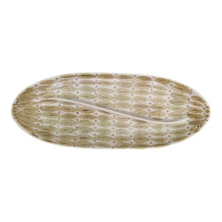 1950s Red Wing Futura "Golden Viking" Divided Relish Tray For Sale