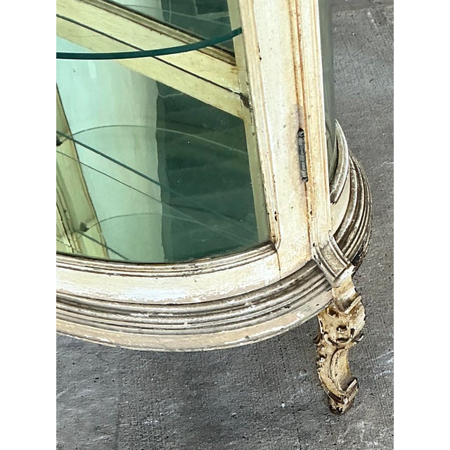Mid 20th Century Vintage Curved Glass Display Cabinet For Sale - Image 5 of 12