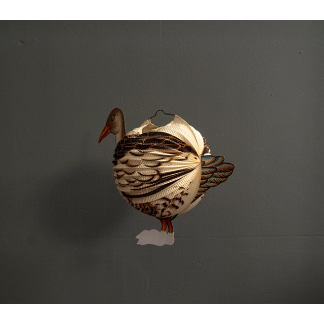 Blue Paper Goose Lantern, West Germany, 1960s For Sale - Image 8 of 13