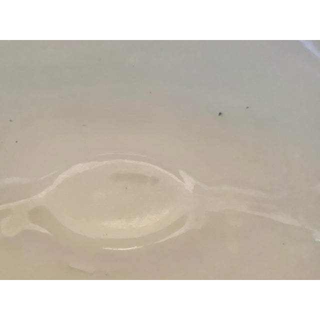 Ceramic Antique James Edwards White Ironstone Serving Bowl For Sale - Image 7 of 9
