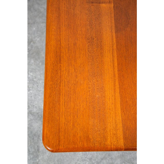 Mid Century Modern Console Table Teak Solid Wood Denmark Vintage Rectangular MCM For Sale - Image 10 of 12