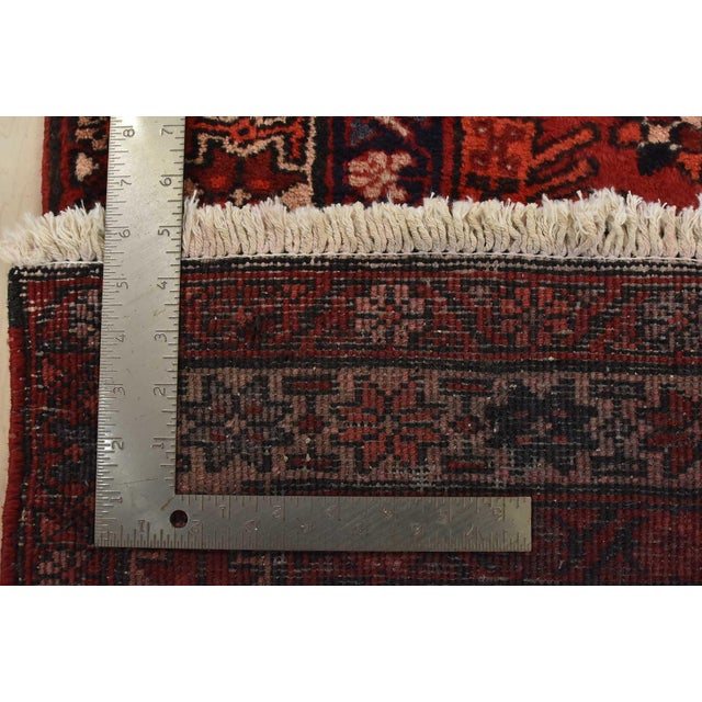 Karajeh Runner 3’7” X 10’3” Red Wool Vintage Tribal Hand-Knotted Oriental Rug For Sale - Image 14 of 14