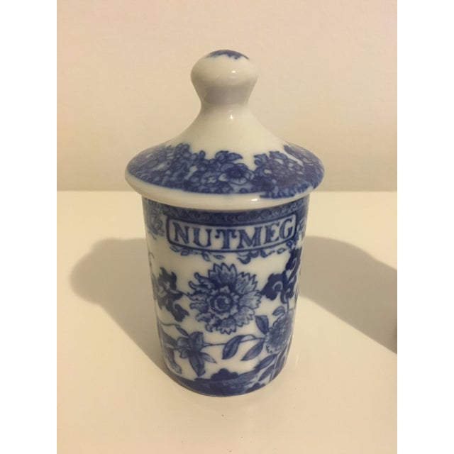 Vintage Spode Blue & White Italian Spice Jars Set of 4 Chairish